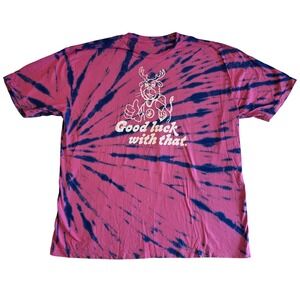 Good Mythical Morning GMM Tie Dye Shirt Pink Blue Good Luck With That 3XL Merch